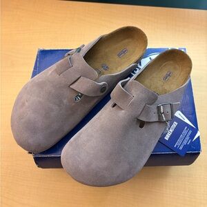 Birkenstock Boston Faded purple Gray Suede Size 45 New with Tag